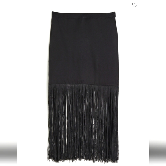Fringe Calf Length Skirt - Picture 7 of 7